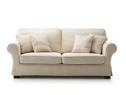 Divano 2 posti - tessuto - 165x90x88 cm - beige - per soggiorno - design moderno-Homelyive