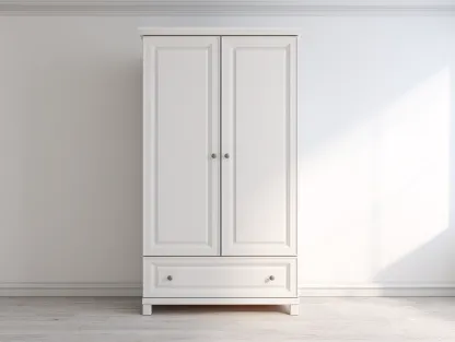 Armario ropero de madera 100x60x190 cm - blanco - para dormitorio - con espacio de almacenaje