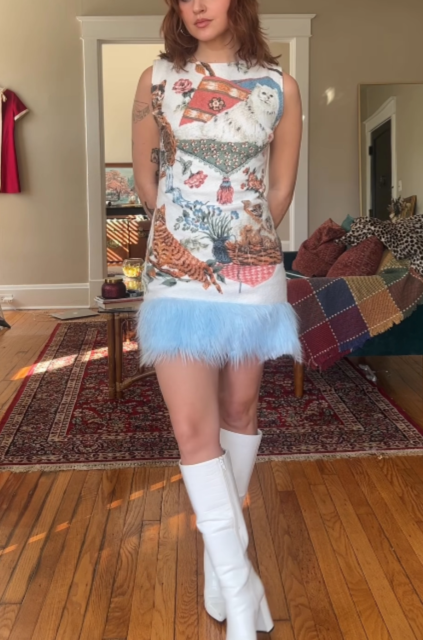 everything is romantic tapestry dress