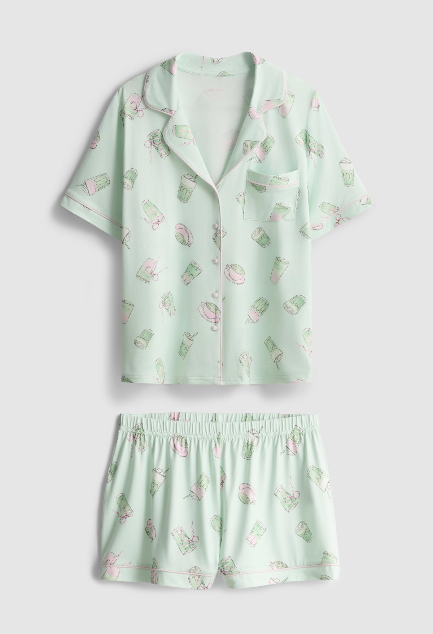 Matcha Boyfriend Shorty Pyjamas