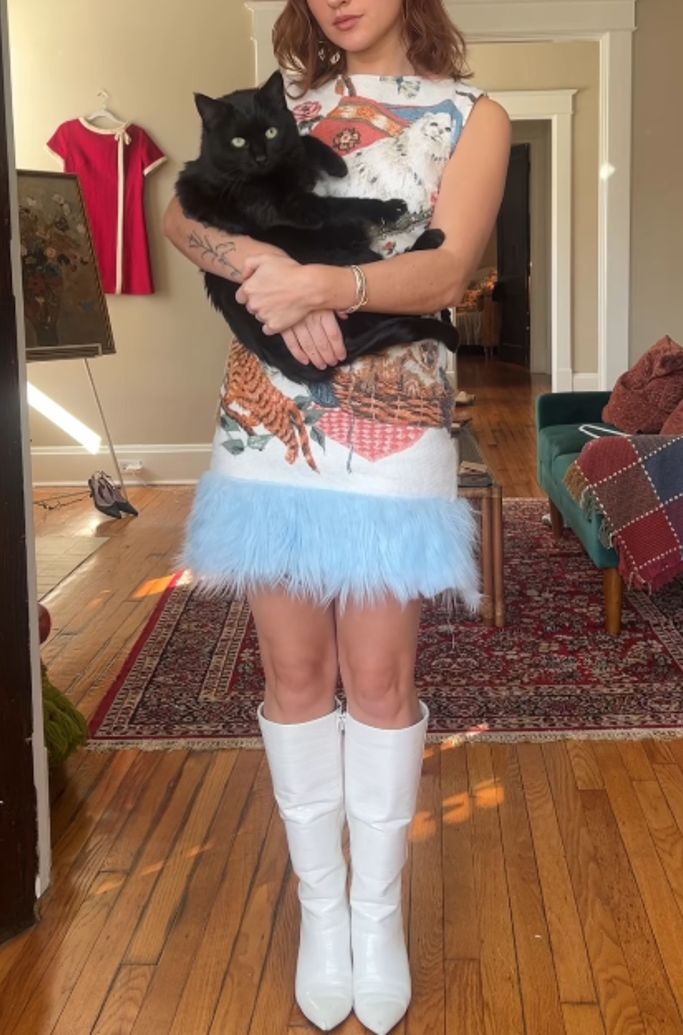 everything is romantic tapestry dress