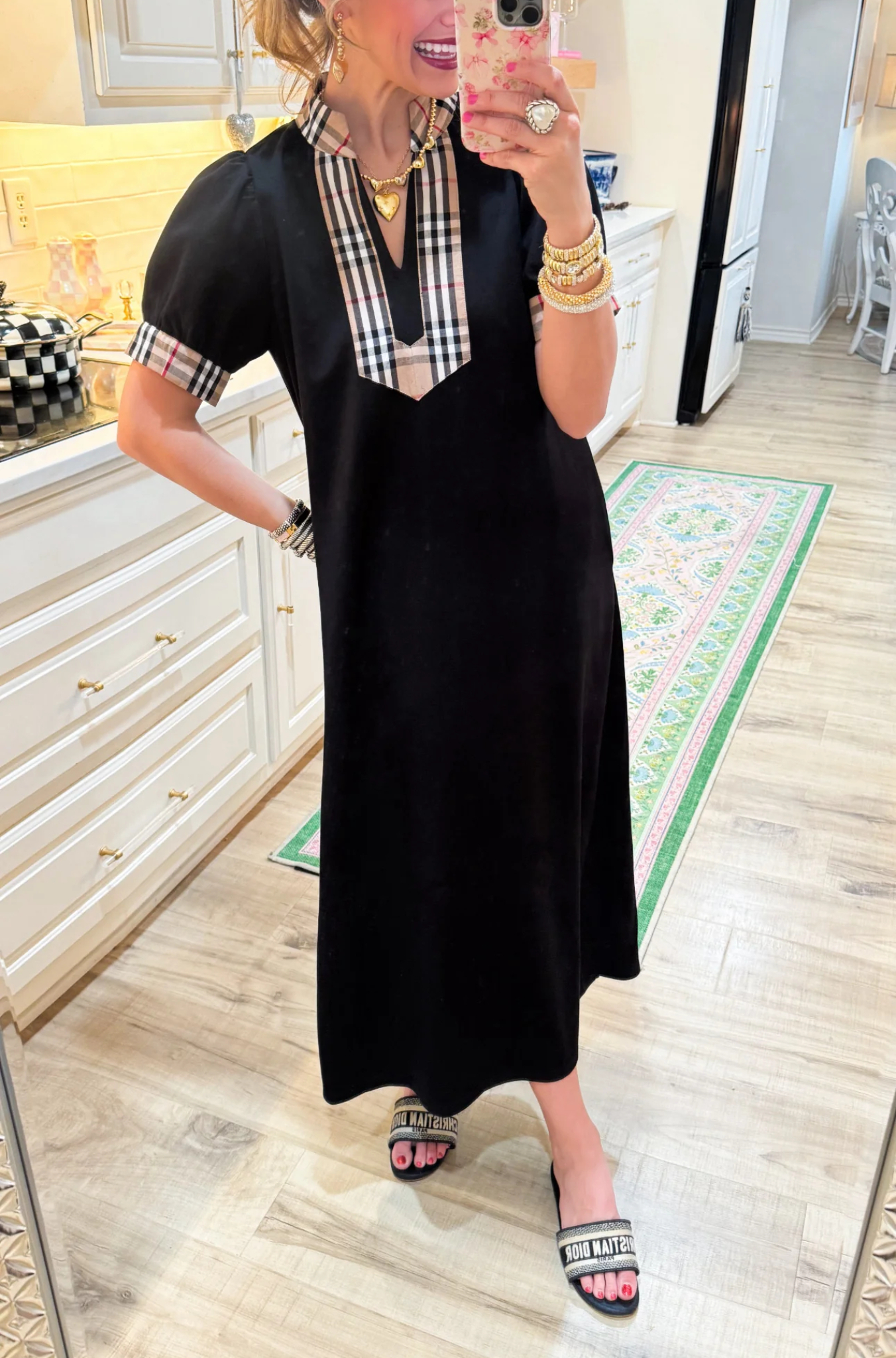 Black and Taupe Mix Dress