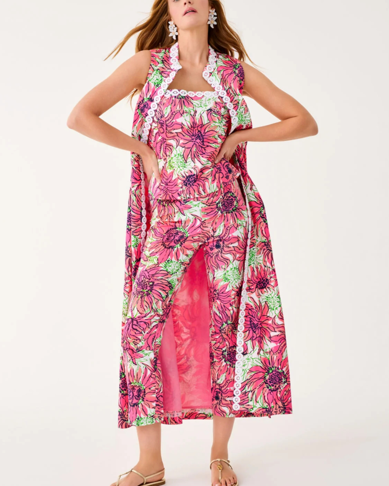 In Coconut Shine Your Bright button cape dress