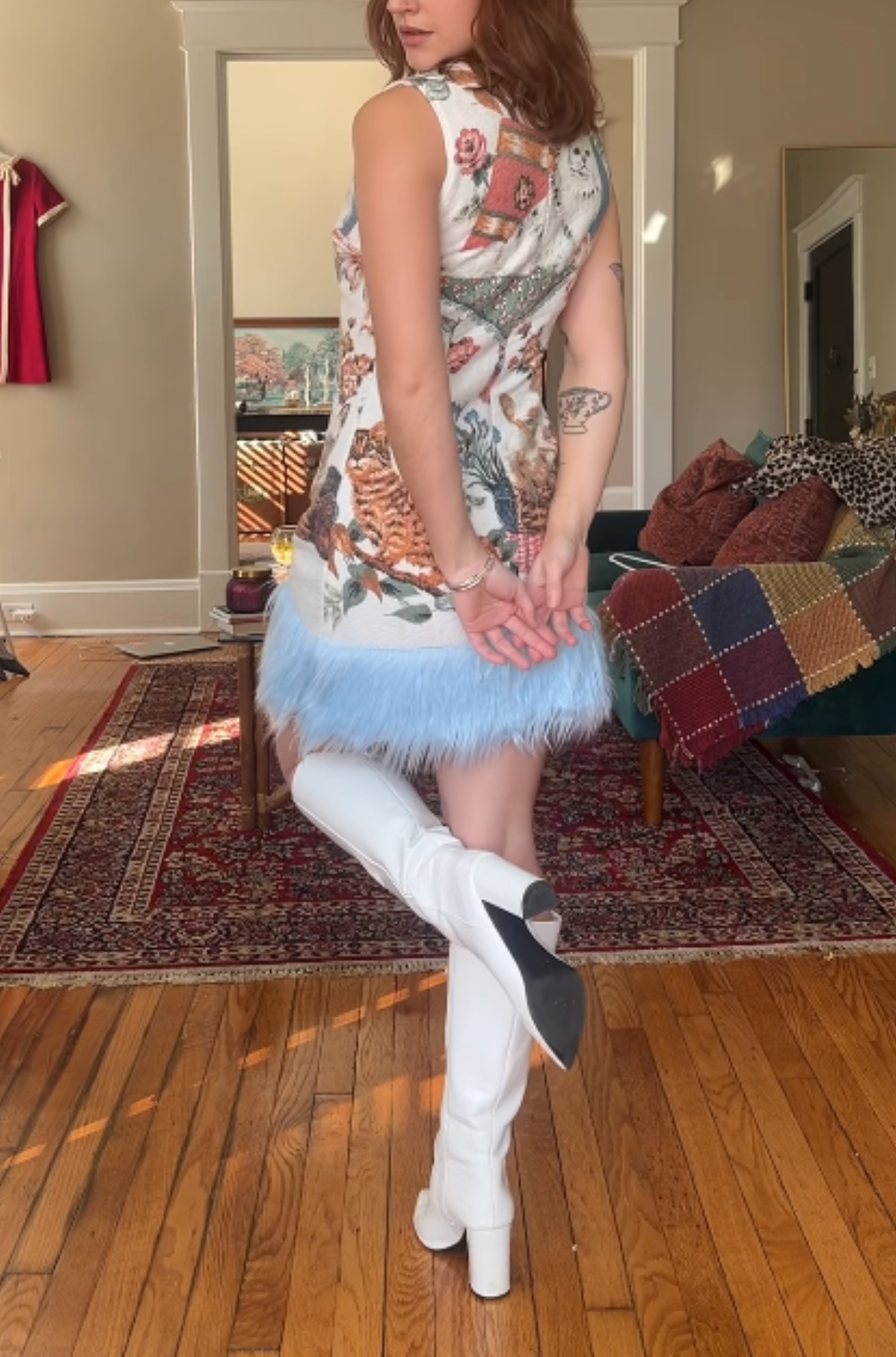 everything is romantic tapestry dress