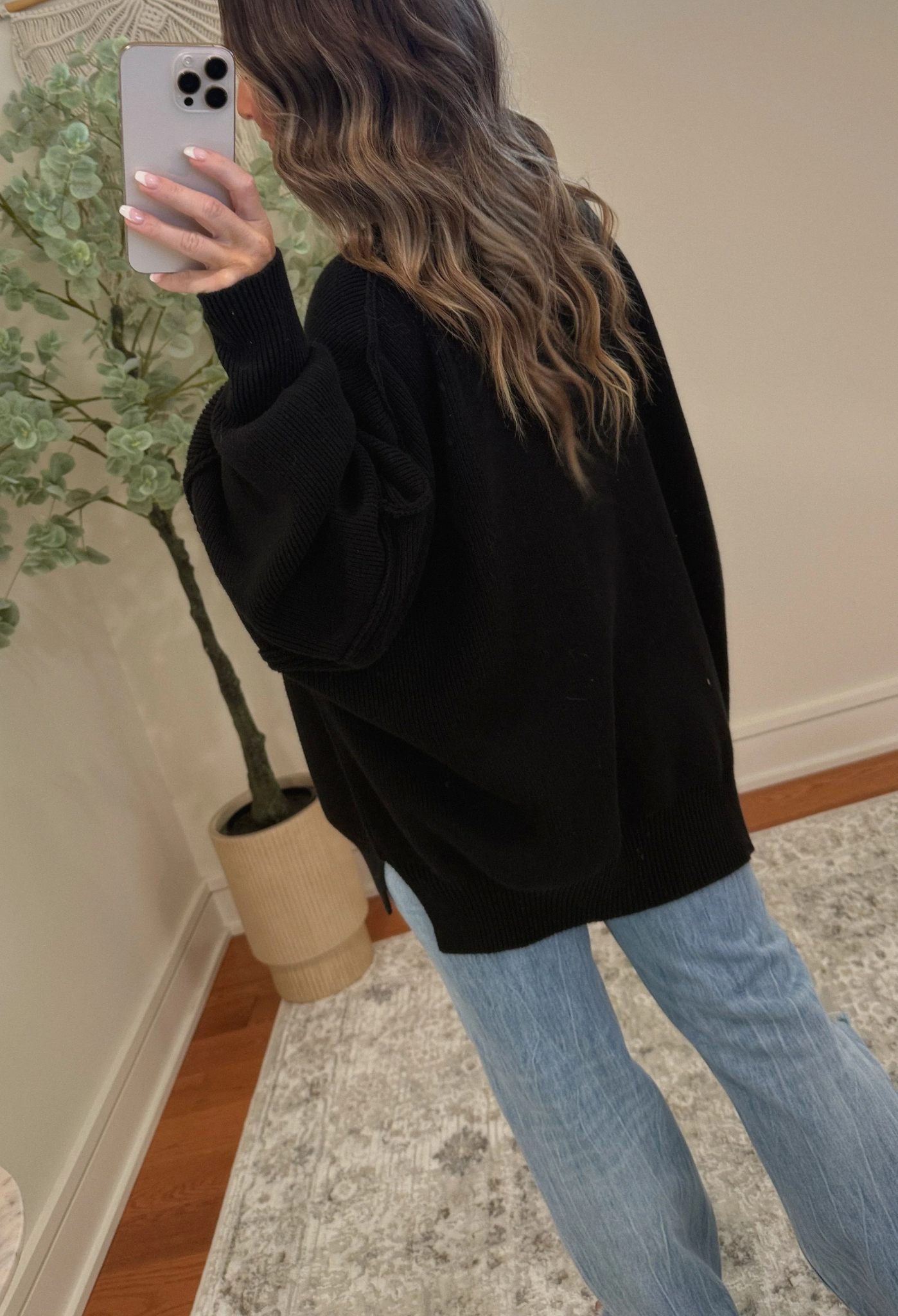 Promise Me Cropped Sweater Black