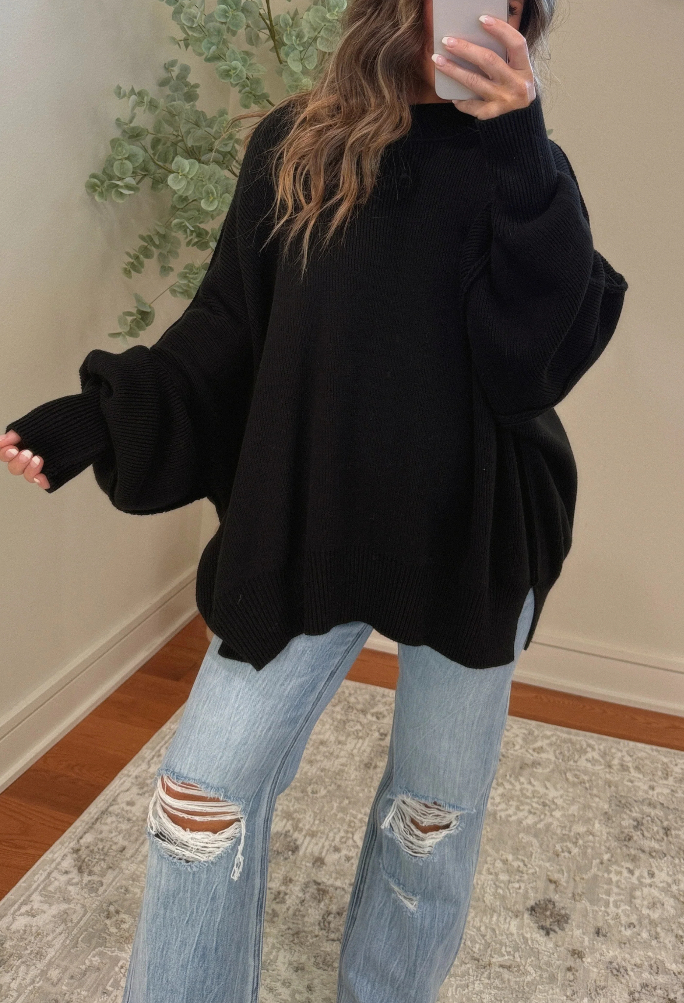 Promise Me Cropped Sweater Black