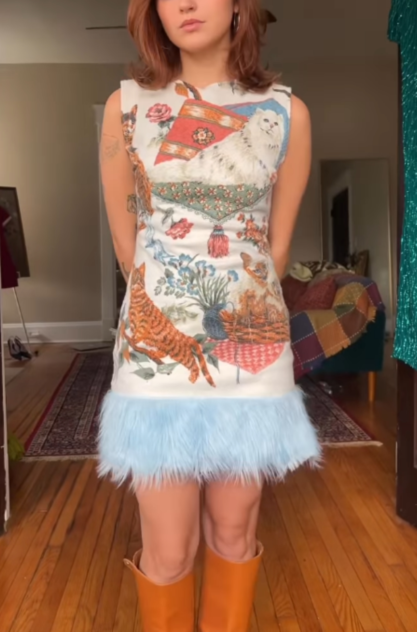 everything is romantic tapestry dress