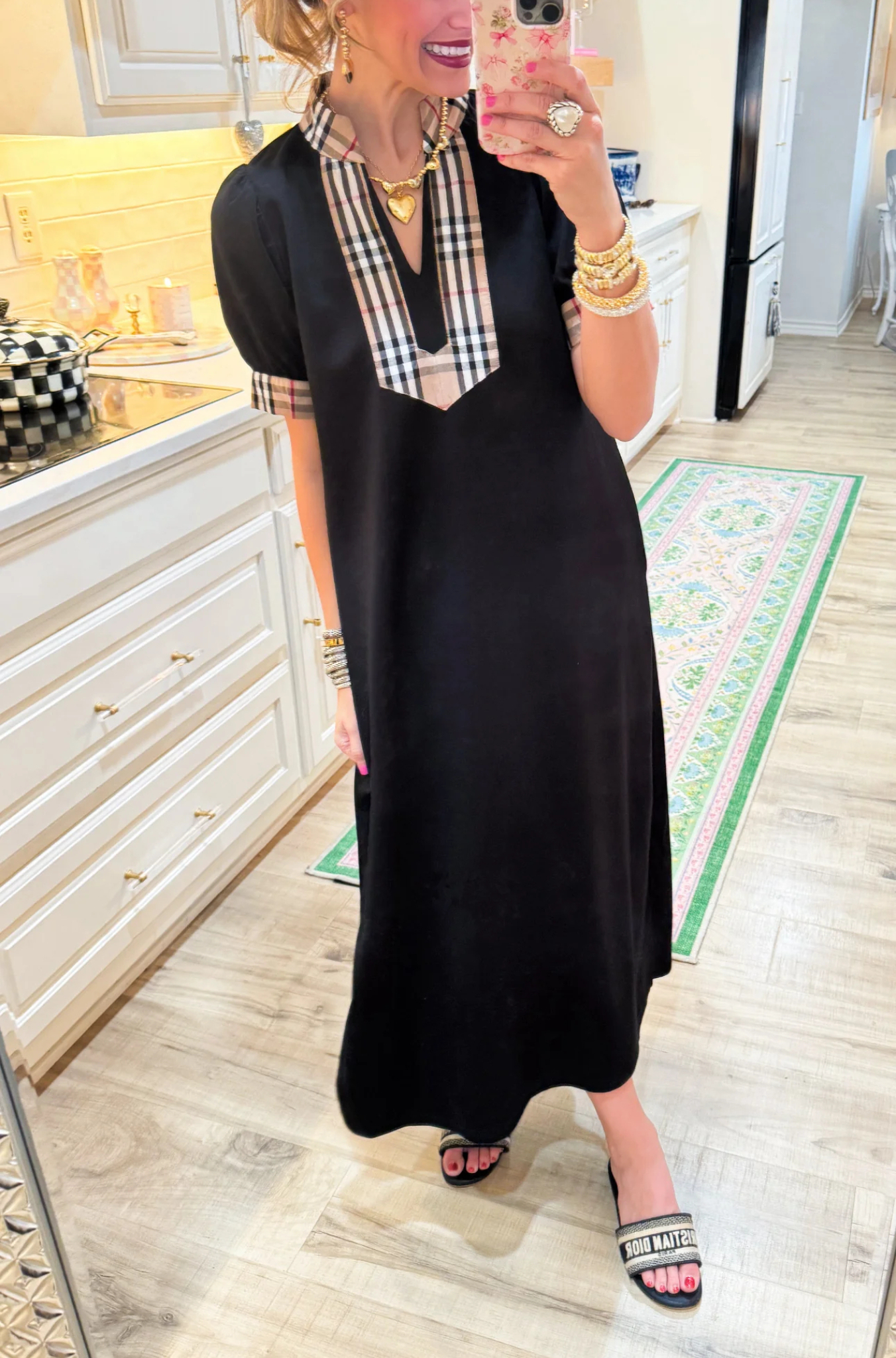 Black and Taupe Mix Dress