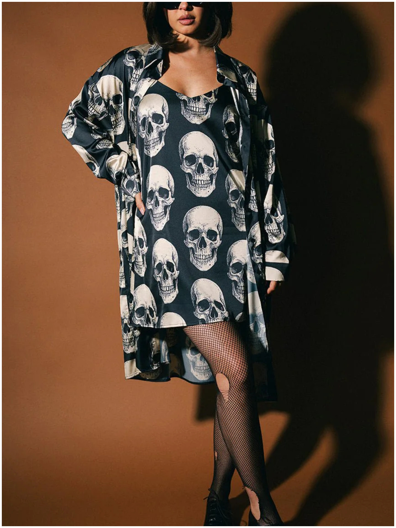 Satin Dress + Duster Set