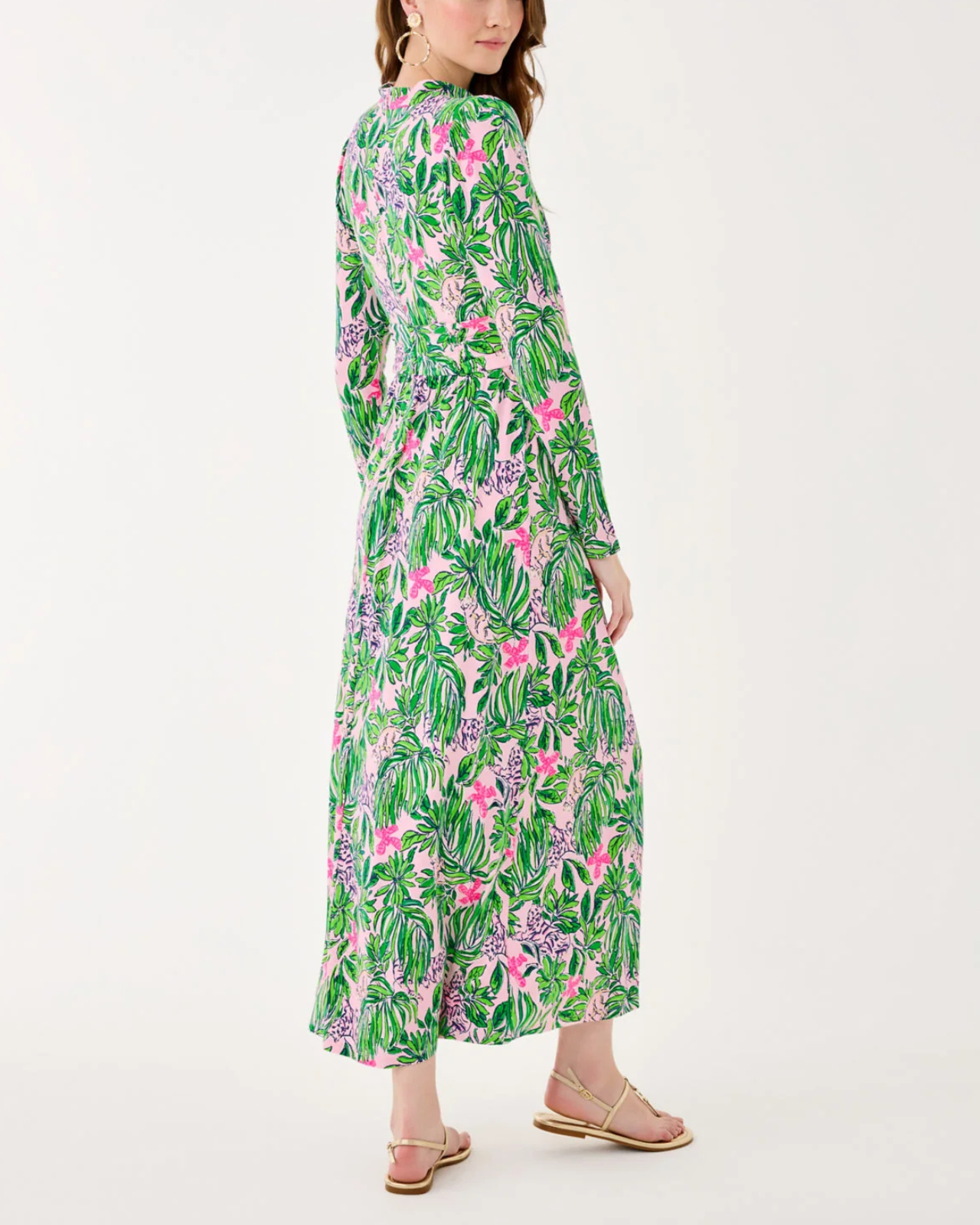 Midi Dress In Conch Shell Pink Roaring With Joy
