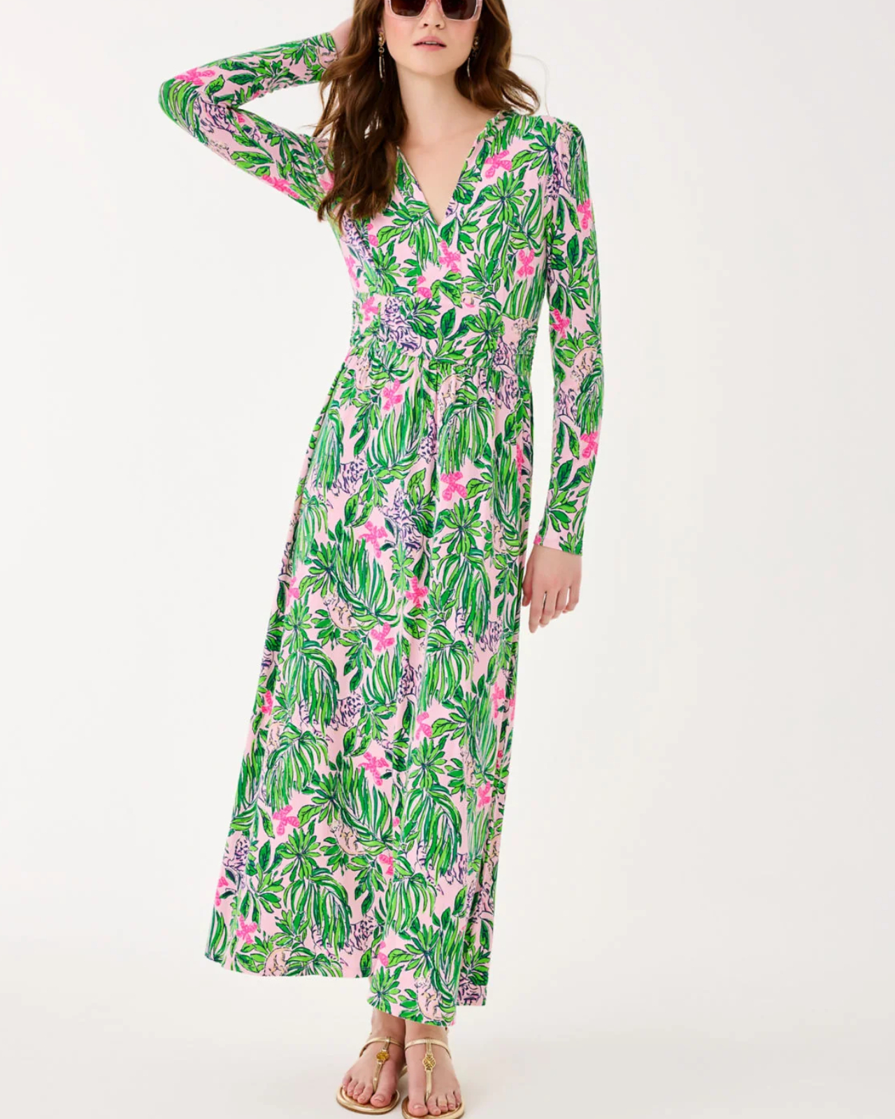 Midi Dress In Conch Shell Pink Roaring With Joy