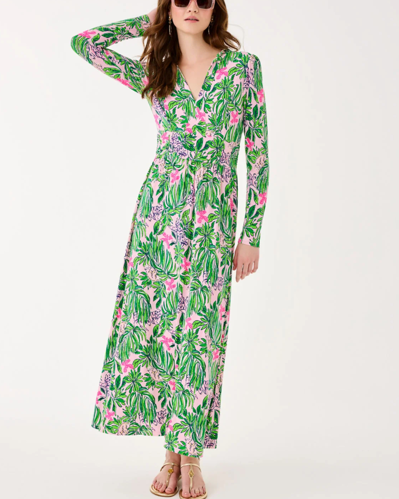 Midi Dress In Conch Shell Pink Roaring With Joy