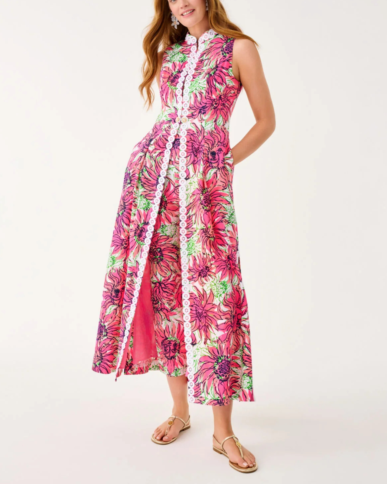 In Coconut Shine Your Bright button cape dress