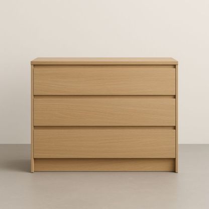 Cassettiera in legno 3 cassetti 80x40x78 cm