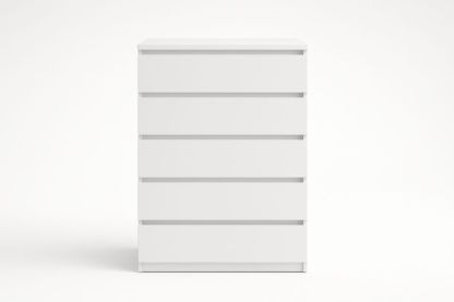 Cassettiera in MDF Finitura Bianca con 5 Cassetti 78x50x90 cm