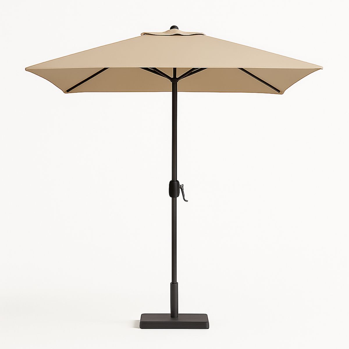 Outdoor Aluminium Patio Umbrella with Polyester Canopy Beige 250cm