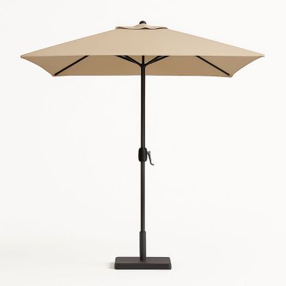 Outdoor Aluminium Patio Umbrella with Polyester Canopy Beige 250cm