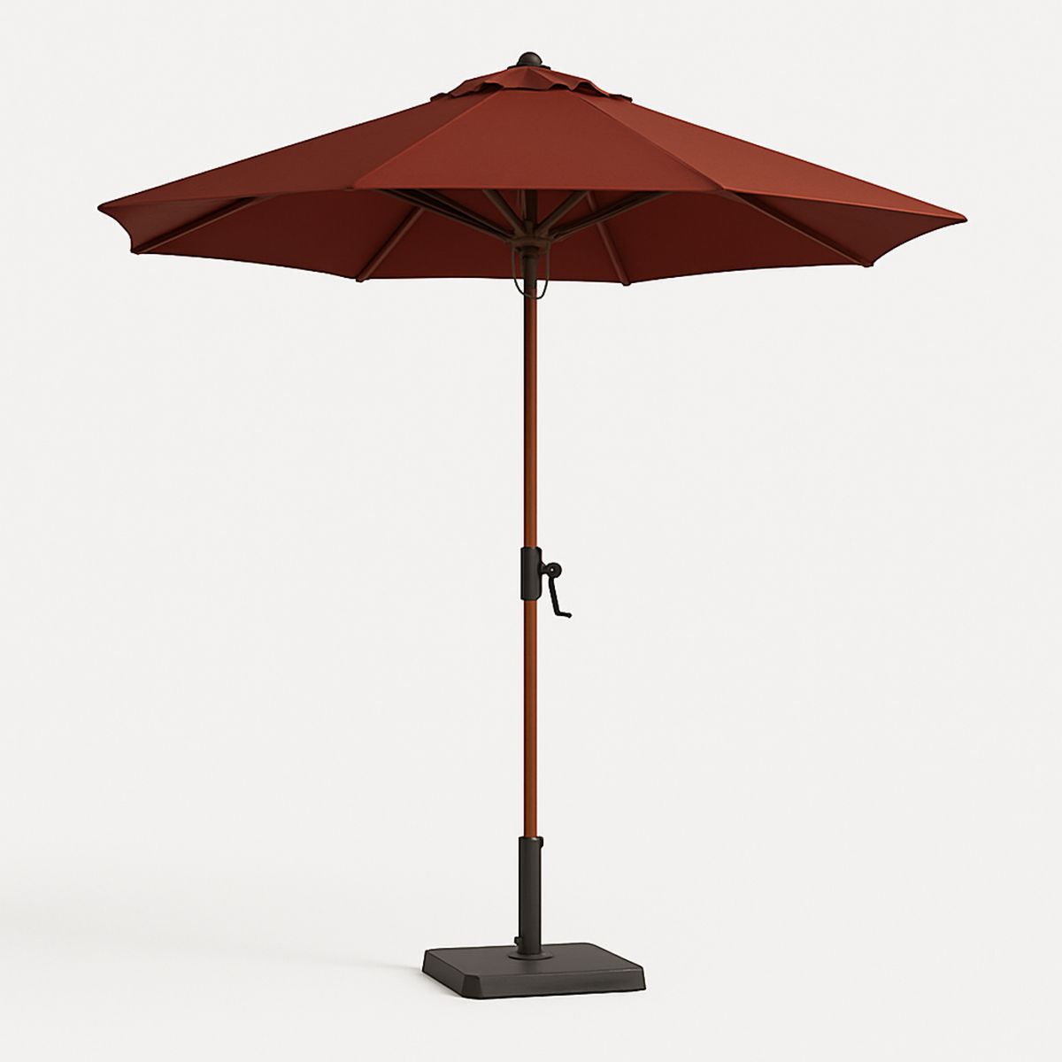 Outdoor Patio Umbrella Polyester Aluminium Round Rust Red 270 cm