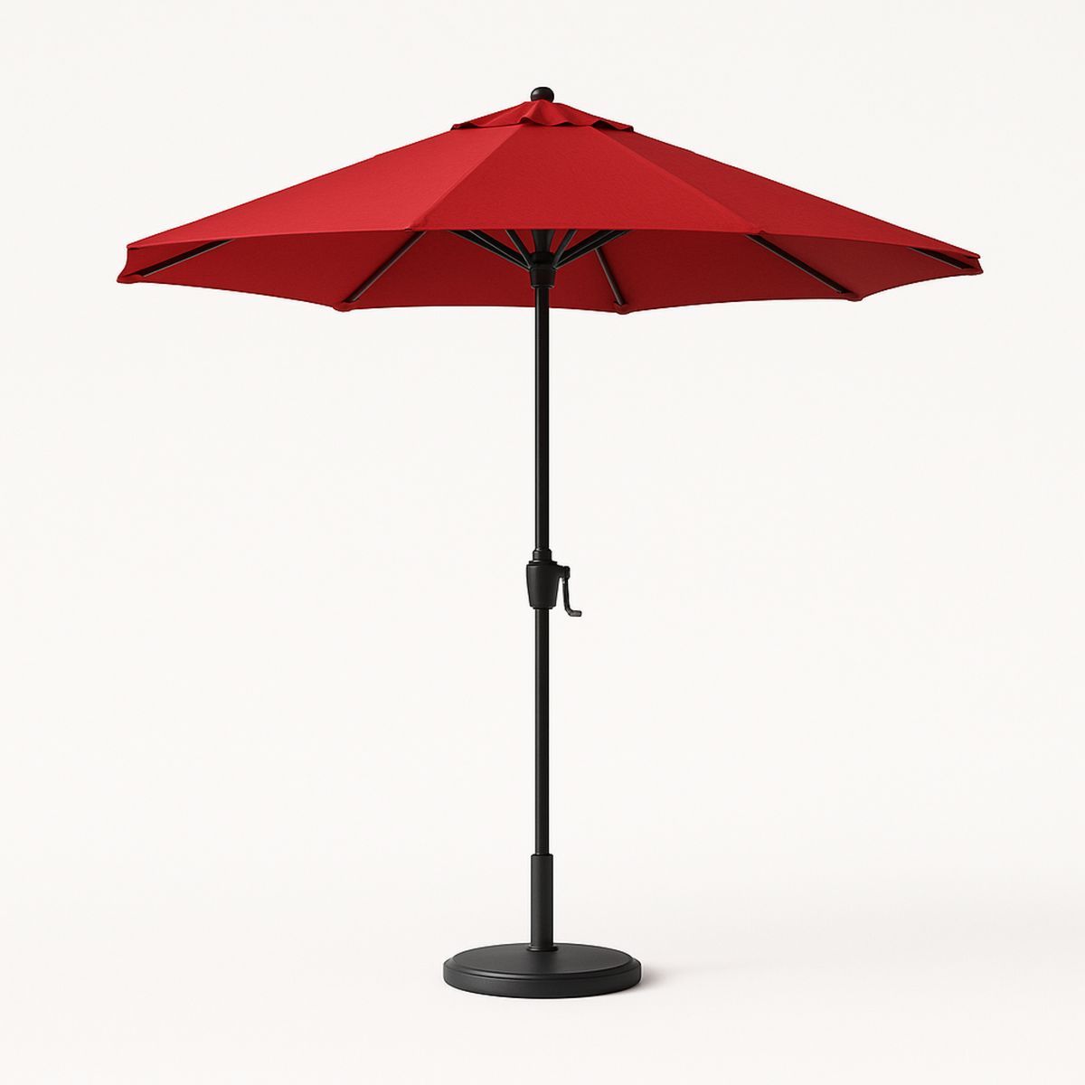 Outdoor Aluminium Patio Umbrella with Polyester Canopy Red 270cm
