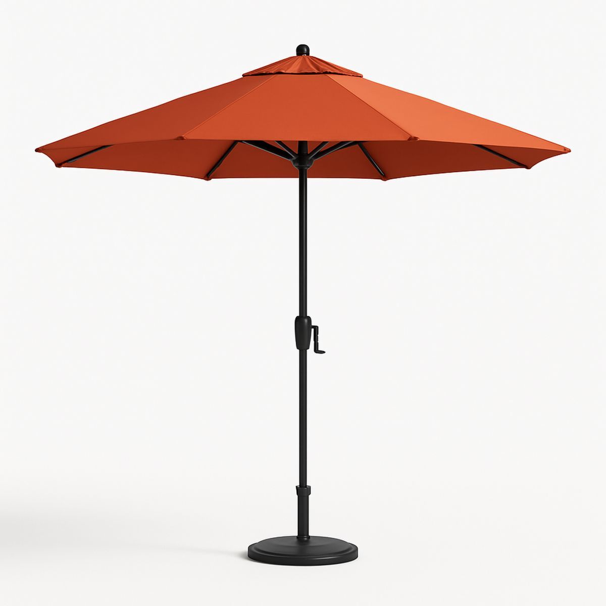 Outdoor Patio Umbrella Polyester Fabric Round Orange 250 cm Diameter