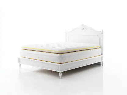 Letto matrimoniale in legno con testiera decorativa 200x160x120 cm - bianco - per camera da letto - design classico-Huboliq