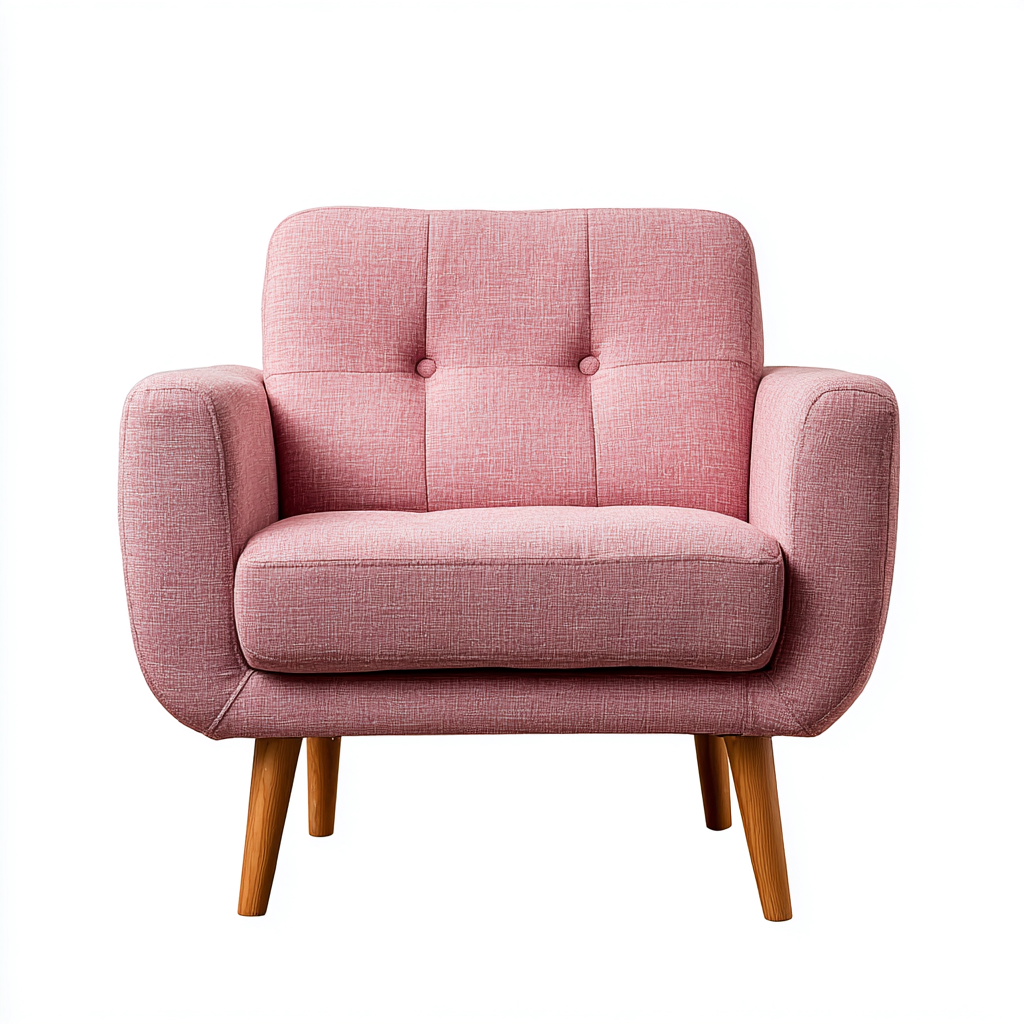 Poltrona tessuto 82x78x88 cm rosa - design moderno - per soggiorno-Nestleix