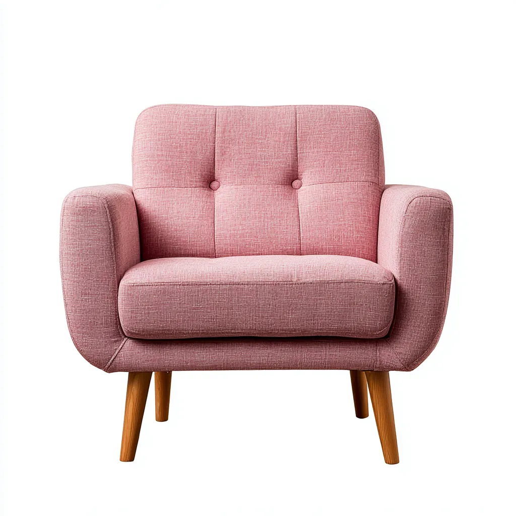 Poltrona tessuto 82x78x88 cm rosa - design moderno - per soggiorno-Nestleix