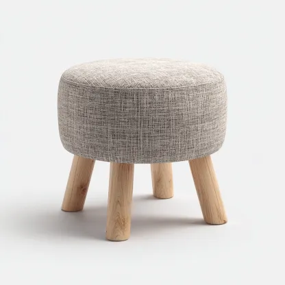 Pouf tessuto 36x36x42 cm grigio - design moderno - per soggiorno-Nestleix
