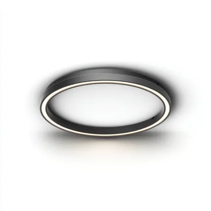 Lampada da soffitto metallo e acrilico 34x34x6 cm nero design moderno per soggiorno-Nestleix