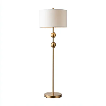 Lampada da terra metallo 40x40x160 cm - oro - design moderno - per soggiorno-Nestleix