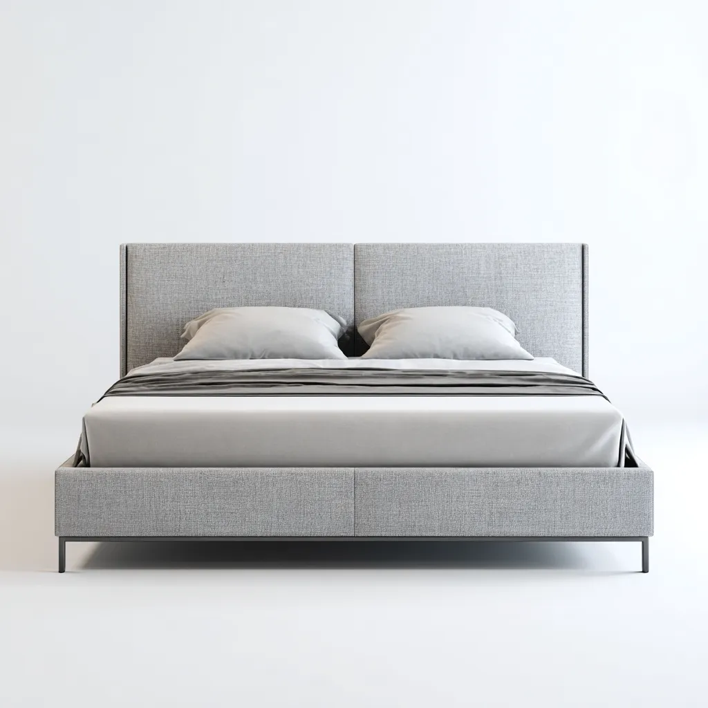 Letto matrimoniale tessuto e metallo 200x180x110 cm grigio - nero per camera da letto design moderno-Nestleix