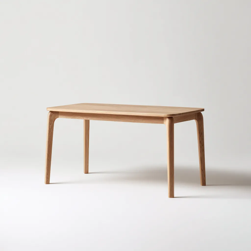 Tavolo da pranzo in legno 140x80x75 cm - legno naturale - design moderno per sala da pranzo-Nestleix