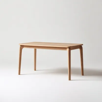 Tavolo da pranzo in legno 140x80x75 cm - legno naturale - design moderno per sala da pranzo-Nestleix