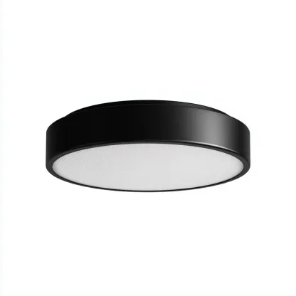 Lampada da soffitto metallo e acrilico 32x32x6 cm nero design moderno per soggiorno-Nestleix