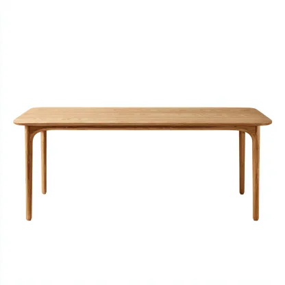 Tavolo da pranzo in legno 160x80x75 cm - legno naturale - design moderno per sala da pranzo-Nestleix