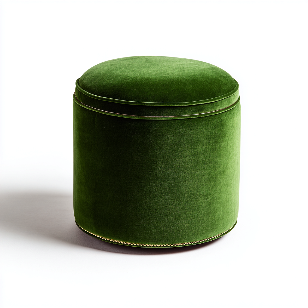 Pouf velluto 38x38x44 cm verde - design moderno - per soggiorno-Nestleix
