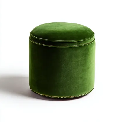 Pouf velluto 38x38x44 cm verde - design moderno - per soggiorno-Nestleix
