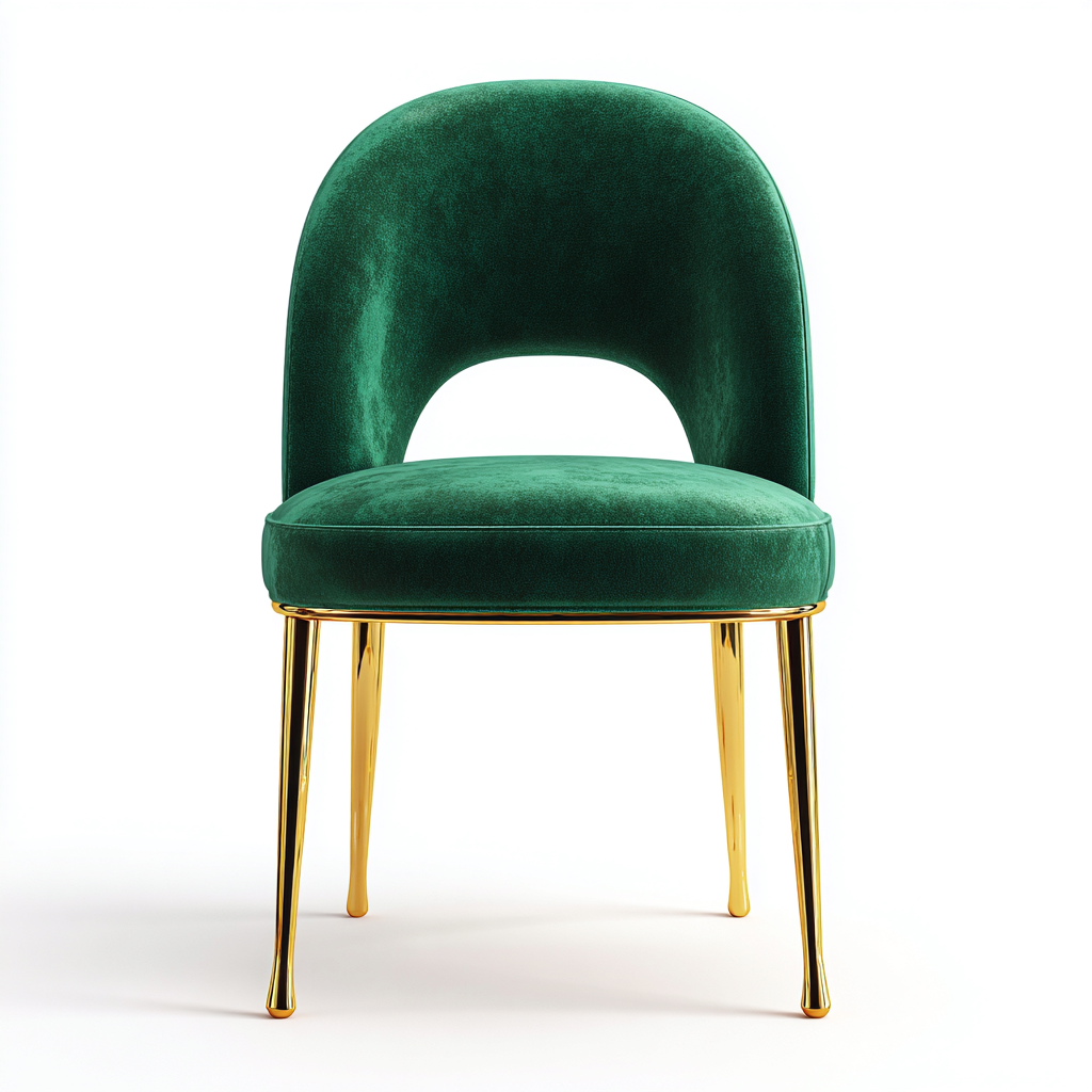 Sedia da pranzo metallo e tessuto 50x49x83 cm - verde - adatta alla sala da pranzo - design moderno-Nestleix