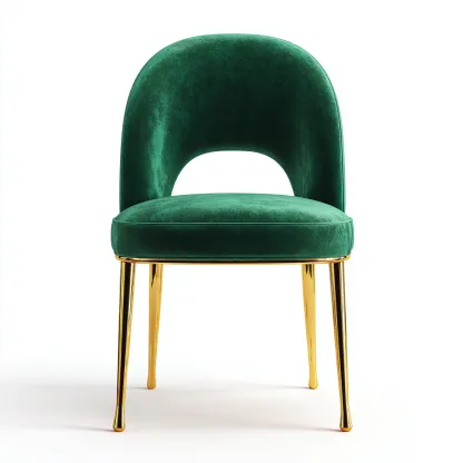 Sedia da pranzo metallo e tessuto 50x49x83 cm - verde - adatta alla sala da pranzo - design moderno-Nestleix