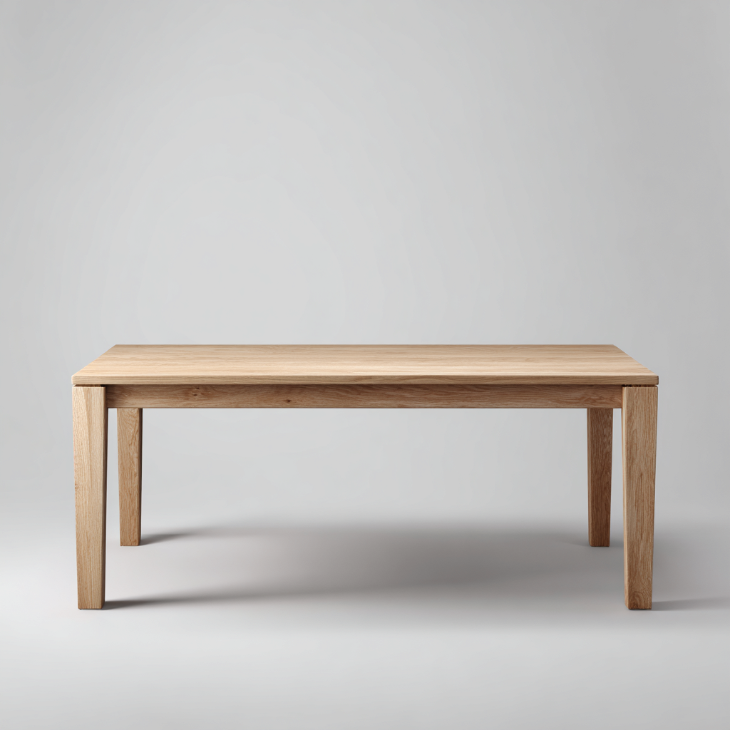 Tavolo da pranzo in legno 160x85x75 cm - legno naturale - design moderno per sala da pranzo-Nestleix