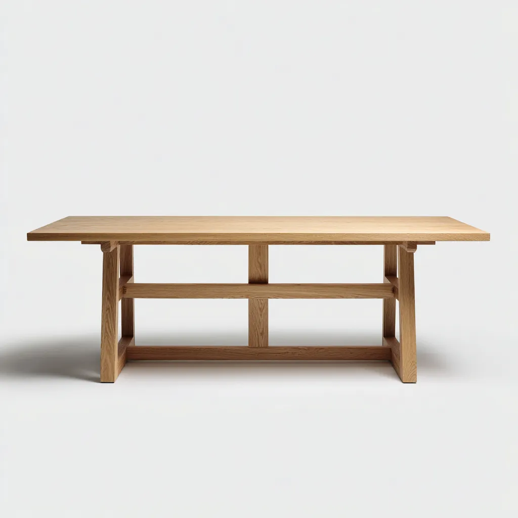 Tavolo da pranzo in legno 180x90x75 cm - legno naturale - design moderno per sala da pranzo-Nestleix
