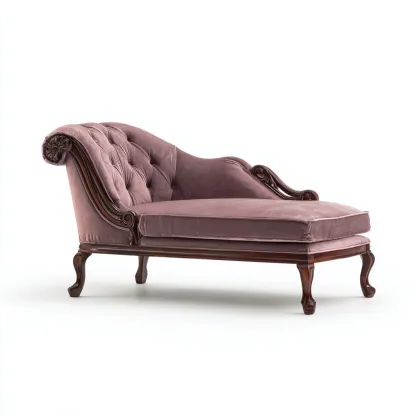 Chaise longue - Velluto 155x75x85 cm - Malva - Design classico - Adatta per il soggiorno-Nestleix