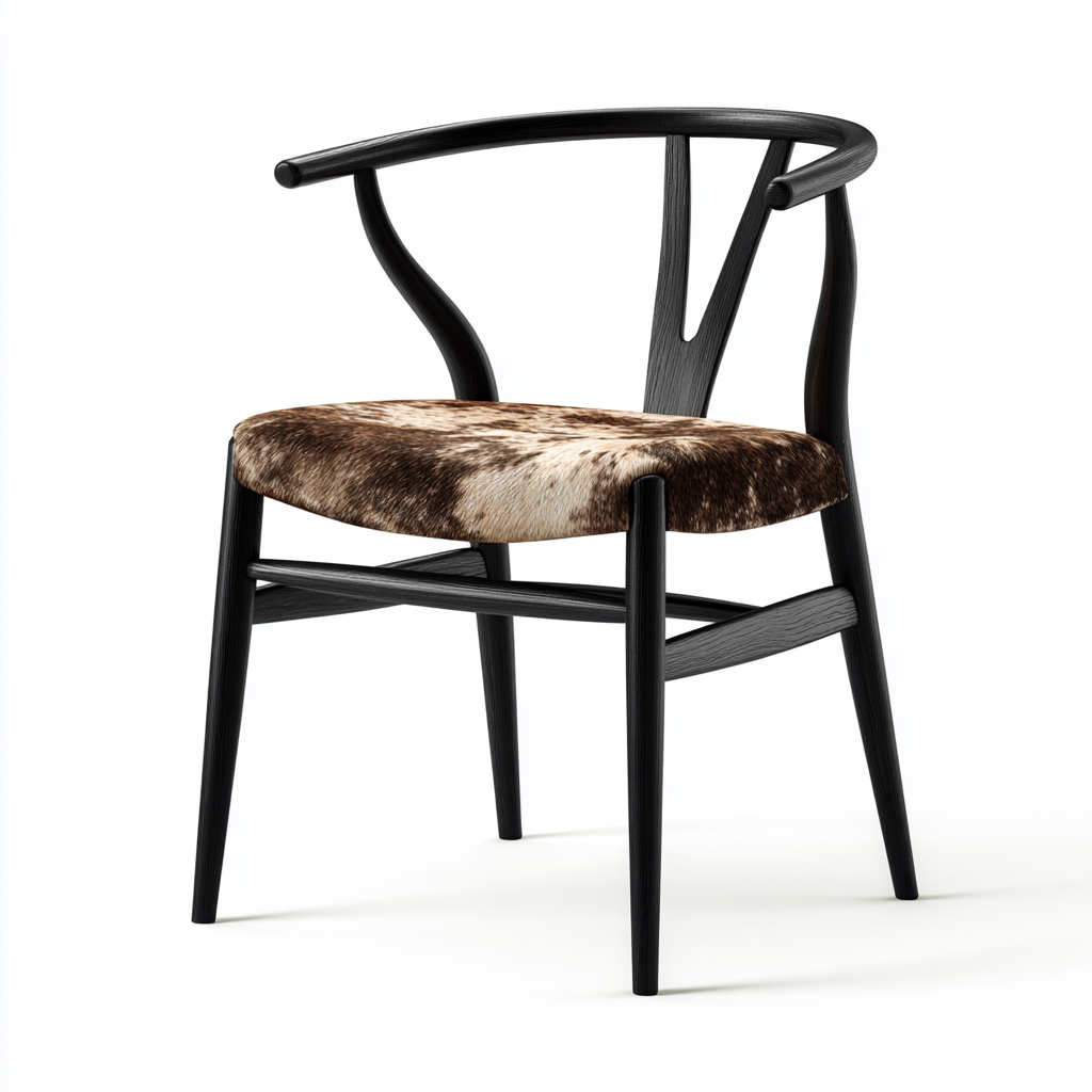 Sedia da pranzo legno e pelle 51x50x78 cm - nero - marrone - adatta alla sala da pranzo - design moderno-Nestleix