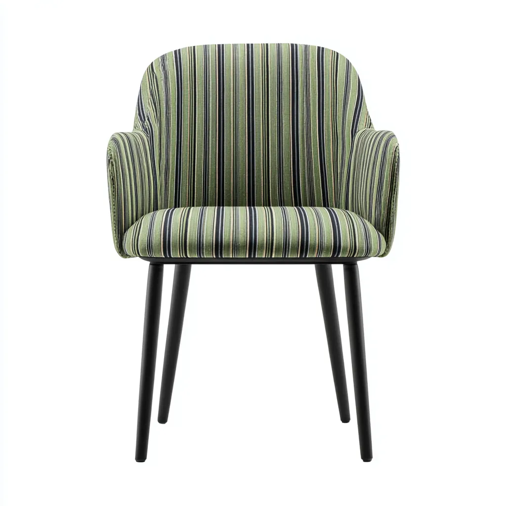 Sedia da pranzo metallo e tessuto 54x52x84 cm - verde - adatta alla sala da pranzo - design moderno-Nestleix