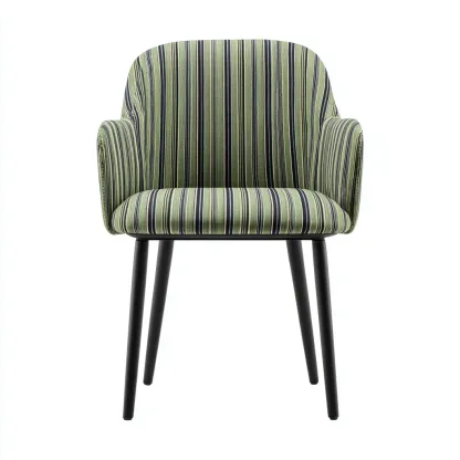 Sedia da pranzo metallo e tessuto 54x52x84 cm - verde - adatta alla sala da pranzo - design moderno-Nestleix