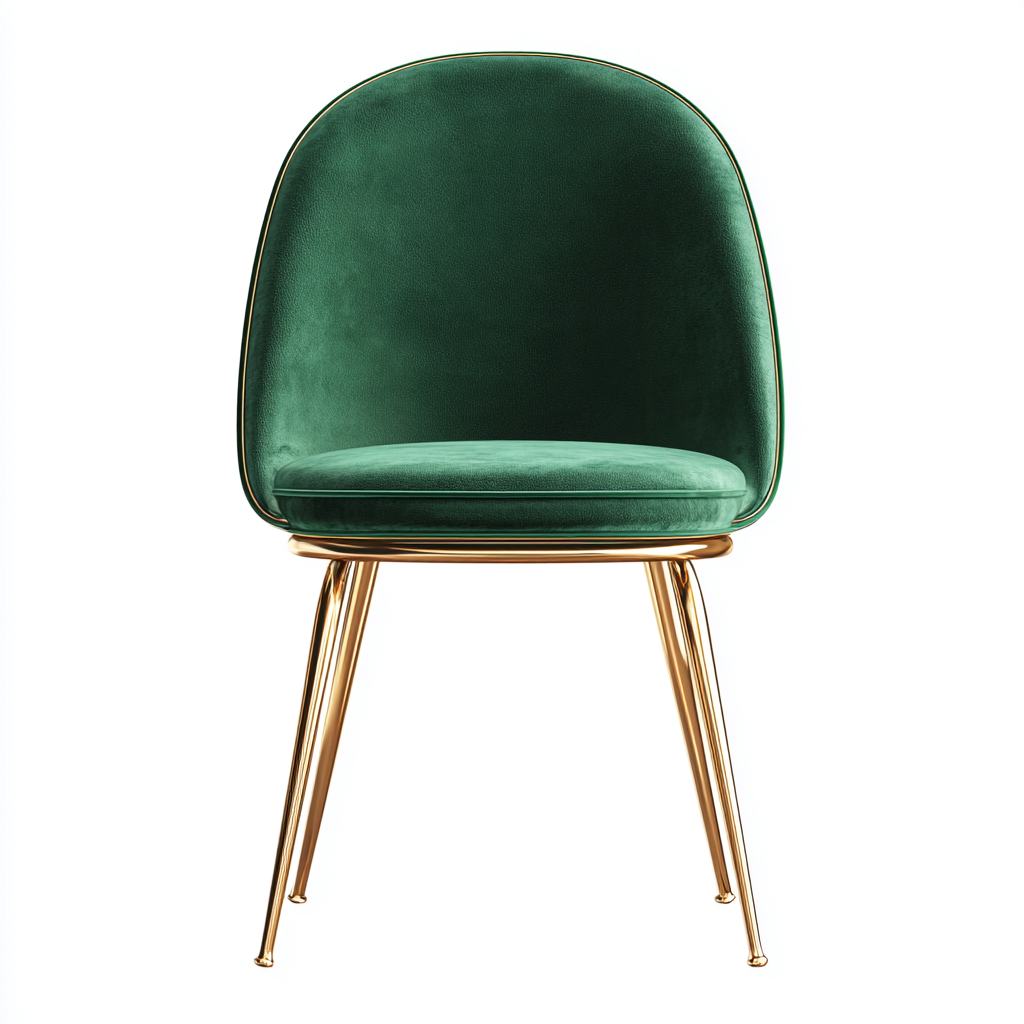 Sedia da pranzo metallo e tessuto 50x50x88 cm - verde - adatta alla sala da pranzo - design contemporaneo-Nestleix