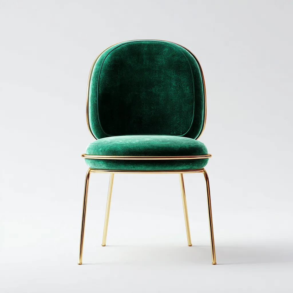 Sedia da pranzo metallo e tessuto 50x50x86 cm - verde - adatta alla sala da pranzo - design moderno-Nestleix