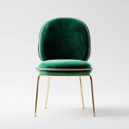 Sedia da pranzo metallo e tessuto 50x50x86 cm - verde - adatta alla sala da pranzo - design moderno-Nestleix