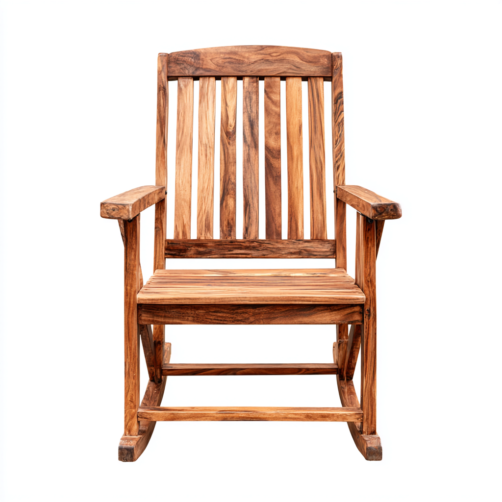 Sedia a dondolo - Legno - 60x55x100 cm - Marrone - Design classico - adatto al soggiorno-Nestleix