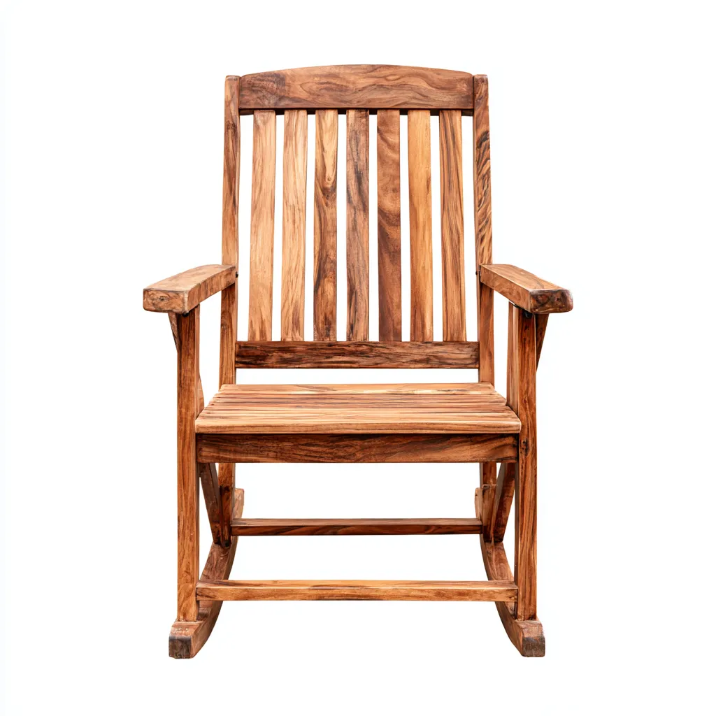 Sedia a dondolo - Legno - 60x55x100 cm - Marrone - Design classico - adatto al soggiorno-Nestleix